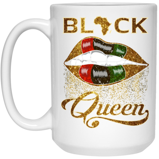 Love Black Gift Black Queen African Pan Flag Red Green Sexy Lips