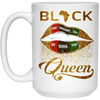 Love Black Gift Black Queen African Pan Flag Red Green Sexy Lips