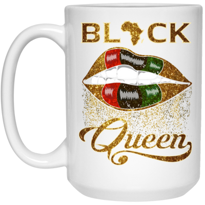 Love Black Gift Black Queen African Pan Flag Red Green Sexy Lips