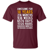 Awesome For 18 Years, 18th Birthday Gift Best Gift Idea For 18 Unisex T-Shirt