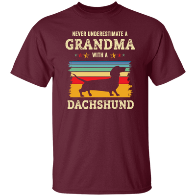 Retro Never Underestimate Grandma With A Dachshund Gift