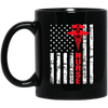 Patriotic American USA Flag Registered Nurse Black Mug