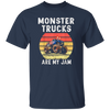 Vintage Monster Truck Are My Jam Retro Sunset Cool