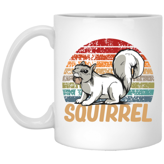 Vintage Squirrel Gift, Retro Squirrel, Best Of Squirrel Retro Style White Mug