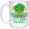 Retro Healthy Lets Burn Calories Do Excercise Broccoli