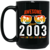 Anniversary 2003 Gift, Awesome Since 2003, Tropical Love, Limited Edition Black Mug