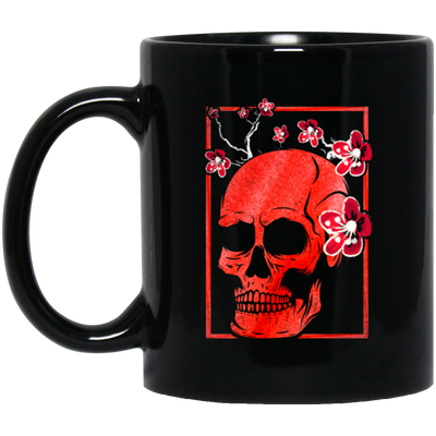 Japanese Demon Art Face Skull Devil Oni Harajuku Black Mug