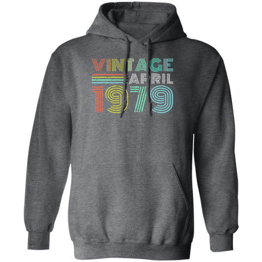 Birthday Gift Vintage April 1979 Forty Years Pullover Hoodie