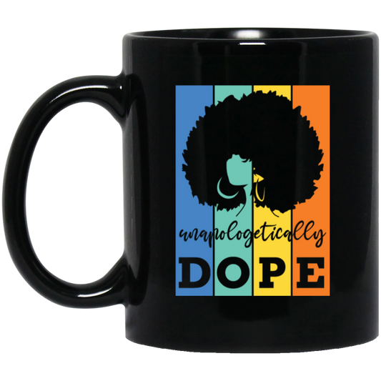 Black Hair Unapologetically Dope Retro Messy Bun Gift