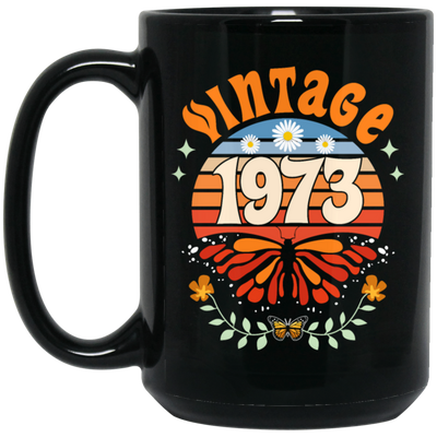 Vintage 1973 Birthday Gift Retro Butterfly 1973