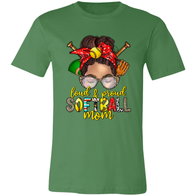 Best Softball, Loud And Proud Softball Mom, Love Softball, Love Sport Gift, Mom Gift Unisex Jersey T-Shirt