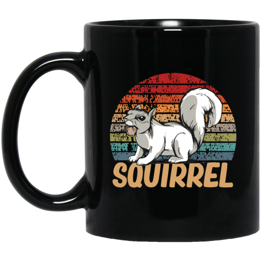 Vintage Squirrel Gift, Retro Squirrel, Best Of Squirrel Retro Style Black Mug