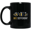 Funny Bee Different, Beekeeper Wasp Bee Beehive Awareness Black Mug