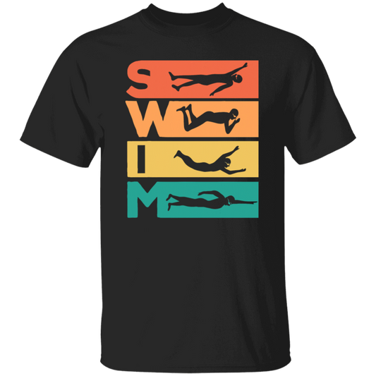 Love To Swim, Retro Swimming, Swimmer Love Gift, Best Swim Lover Unisex T-Shirt