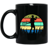 Retro Tennis, Tennis Coach Gift Black Mug