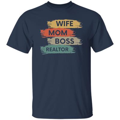 Love Wife Love Mom, Mom As Wife As Boss, Realtor Mom, Retro Mother Gift Unisex T-Shirt