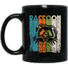 Retro Raccoon Wild Breed Trash Panda Wild Cats Men Wears Black Mug