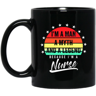 Father Nurses Dad Nurse Papa Hospital Present Gift Black Mug