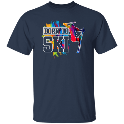 This Design For Skier Born To Ski Colorful Ski Gift Birthday New Year Day Unisex T-Shirt is perfect for skiers of all ages and abilities. Featuring a colorful and vibrant ski-themed design, this stylish t-shirt is sure to make a statement. Unisex sizes are available to ensure the perfect fit for everyone.