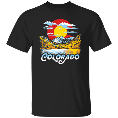 Colorado Gift, Oil Paint Art, Landscape Gift Colorado, Love Mountain And Moon Unisex T-Shirt