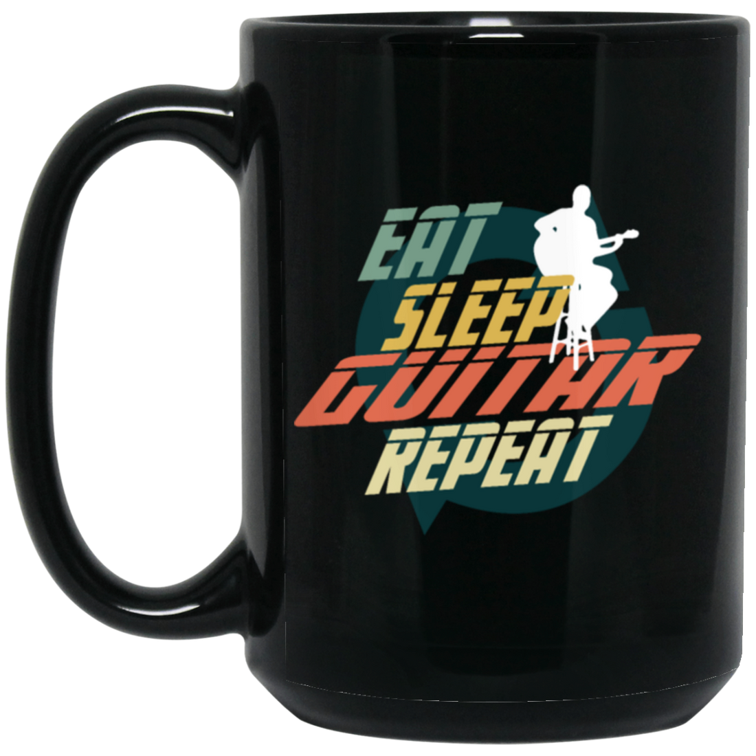 EAT SLEEP GUITAR REPEAT, Vintage Guitar Lover