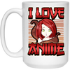 I Love Anime Saying Otaku Weeb, Anime Fan White Mug