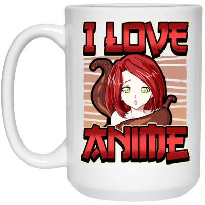 I Love Anime Saying Otaku Weeb, Anime Fan White Mug