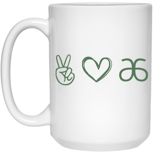 Peace Gift, Love Peace Arbonne, Bon Babe, Fizz Sticks White Mug