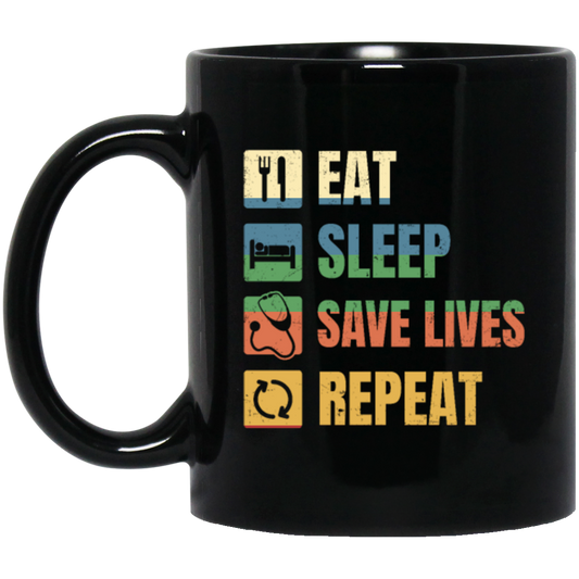 Retro Nurse Eat Sleep Repeat Gift, Nurses Rock