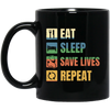 Retro Nurse Eat Sleep Repeat Gift, Nurses Rock