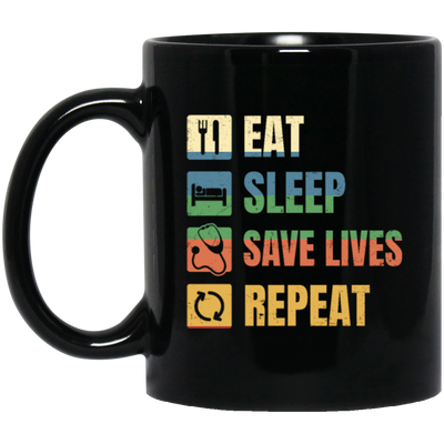 Retro Nurse Eat Sleep Repeat Gift, Nurses Rock