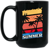 Summer Vibes, Retro Summer, Vintage Summer, Love Summer, Go To Beach Black Mug