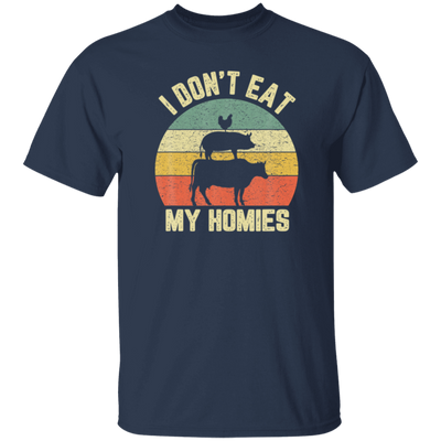 Retro Funny Vegan I Dont Eat My Homies Vegetarian