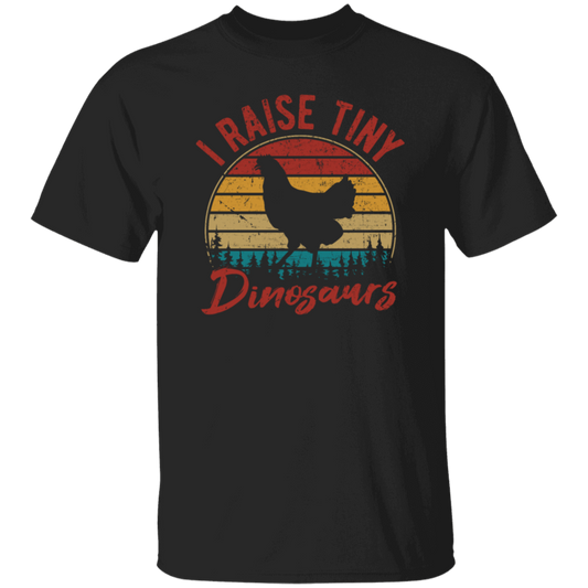 Retro I Raise Tiny Dinosaurs Chicken Lover Chickens Farm