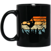 Retro Boulderer, Bouldering Lover, Vintage Mountain Black Mug