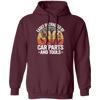 Retro Car Parts, Easily Distracted By Car Parts And Tools, Funny Tool Lover Pullover Hoodie