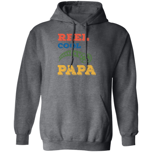 Reel Cool Papa, Dad Gift, Vintage Movie Lover Gift Pullover Hoodie