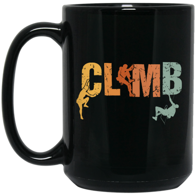Retro Climb, Love To Climb, Climber Gift, Best Climb Ever, Best Sport, Climb Vintage Black Mug
