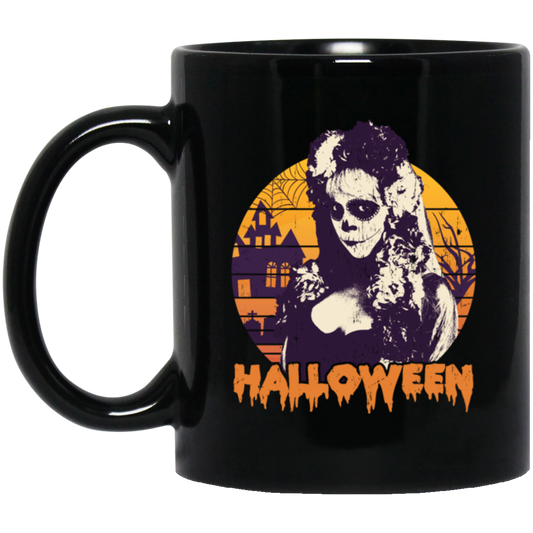 Happy Halloween, Happy Halloween Witch, Horror Gift Black Mug