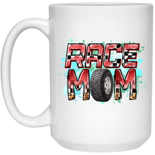 Love Race Mom, Best Gift For Race Mom, Racing Mom, Love Momma Gift White Mug