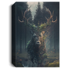 The Spirit Of The First Forest, Stunning Deer In The Midst of Forest Canvas