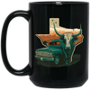 Texas Lover, Cow And Car, Texas City, Love Texas, Love Cow In Texas Black Mug