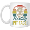 Retro Funny Pit Bull, Pit Face, Dog Lover Gift