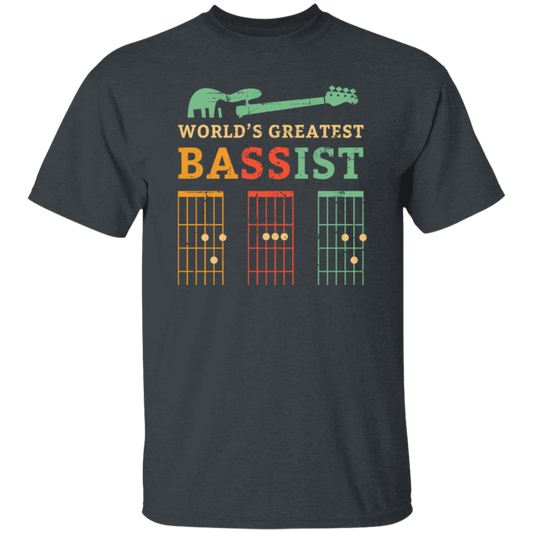 Retro Bassist Dad, Guitar Dad Gift, Love Music, Best Of Music Unisex T-Shirt