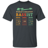 Retro Bassist Dad, Guitar Dad Gift, Love Music, Best Of Music Unisex T-Shirt