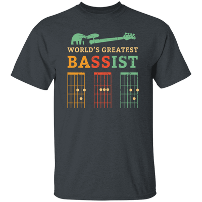 Retro Bassist Dad, Guitar Dad Gift, Love Music, Best Of Music Unisex T-Shirt