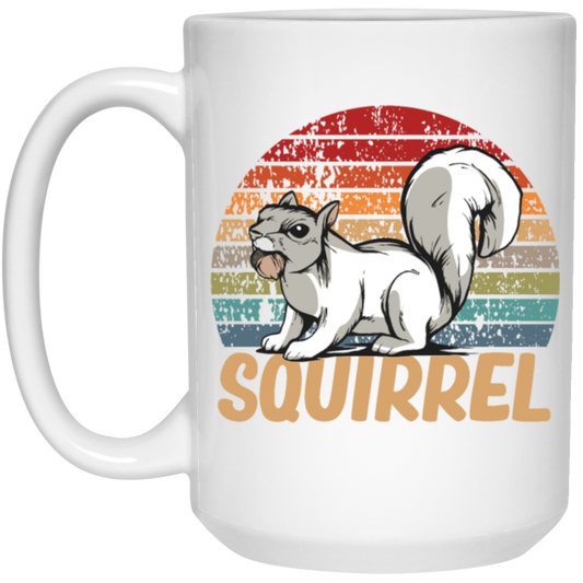 Vintage Squirrel Gift, Retro Squirrel, Best Of Squirrel Retro Style White Mug