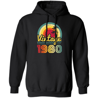 Love 1980 Gift, Retro 1980 Gift, Vintage 1980 Gift, 1980 Birthday Gift, Hawaii Lover Gift Pullover Hoodie