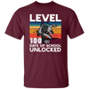 Love To Play Video Game, Level Up, 100 Days At School, Retro School Lover Unisex T-Shirt
