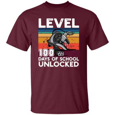 Love To Play Video Game, Level Up, 100 Days At School, Retro School Lover Unisex T-Shirt